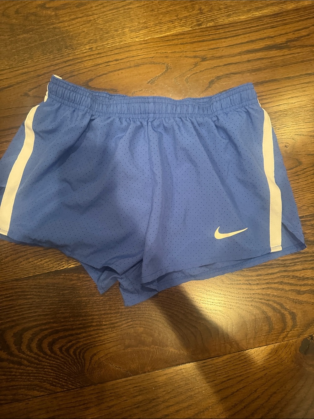 Nike Women’s Royal Blue Athletic Shorts with White Stripe